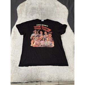 Zach Bryan's The Quittin Time Tour '24 T Shirt Womens‎ Large Black Cotton